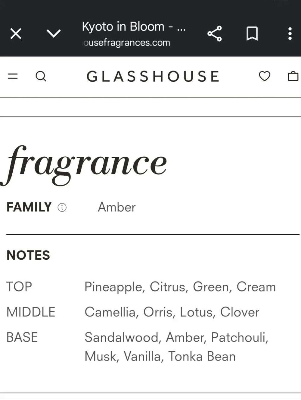 Lot Glasshouse Fragrance